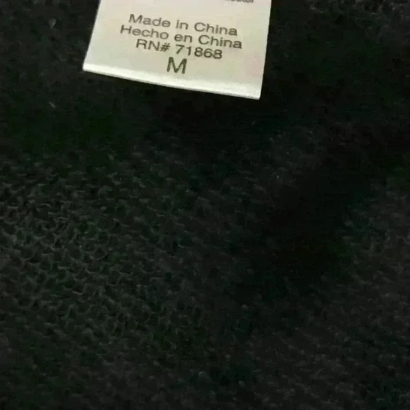 Peanuts Black Sweater Charlie Friends Sz M - Picture 7 of 8